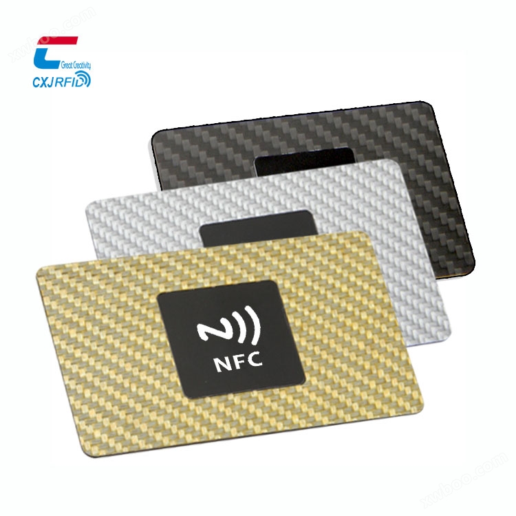 NFC kaboni fiber kadi ya biashara Nfc kaboni fiber kadi, NTAG216 chip