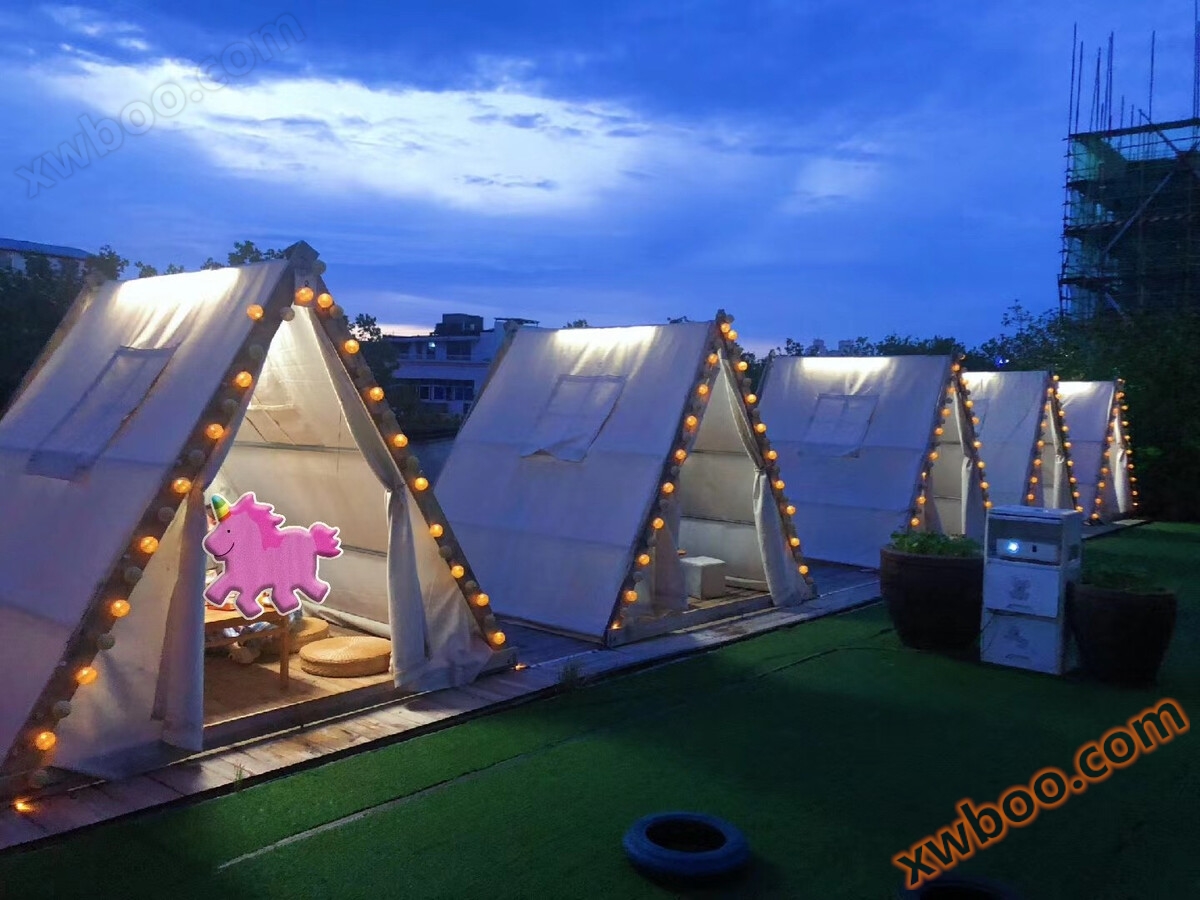 Czerwony trójkątny namiot sieciowy restauracja Namjuku kemping dach gorący czajnik motyl drewno solidne zagęszczenie na zewnątrz ochrona przeciwsłoneczna dla wielu osób